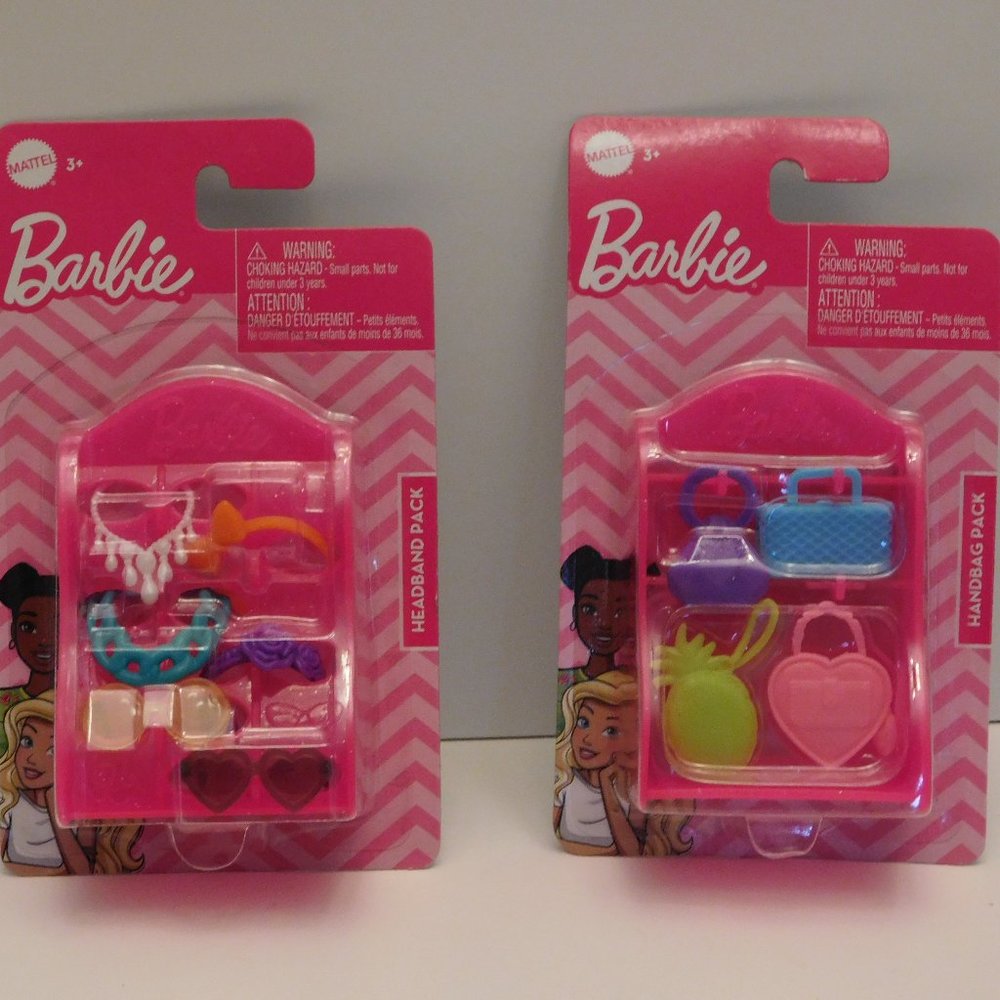 Barbie Accessories: Headband Pack and Handbag Pack